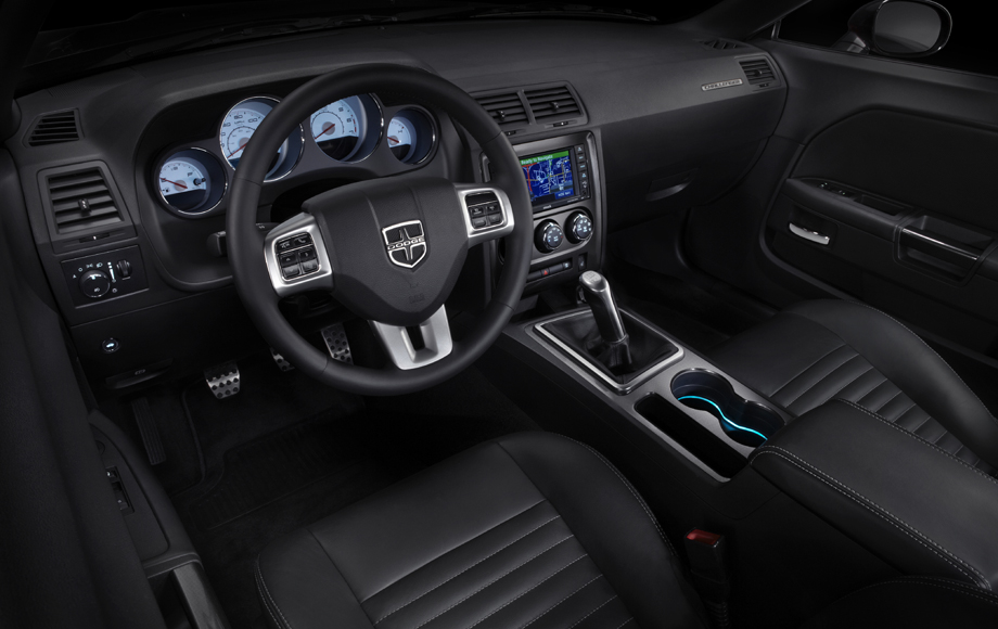 Interior of 2012 Dodge Challenger SRT8'2 is quite stylish and yellowish