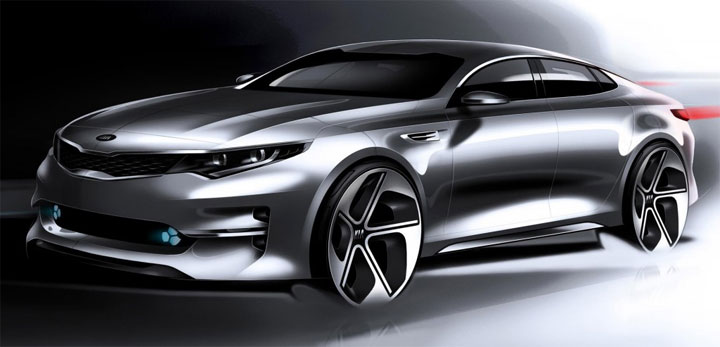 Sketches of the new Kia Optima revealed